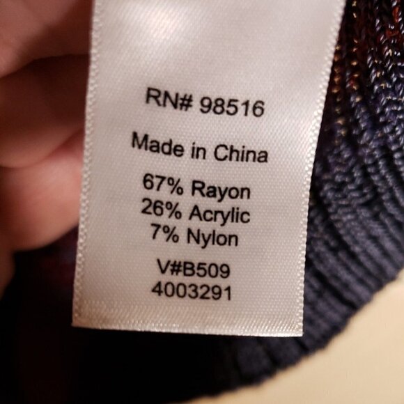 Coldwater Creek Womens Grey Blue Striped Bell Sleeve Cardigan Sweater Large - Picture 6 of 7